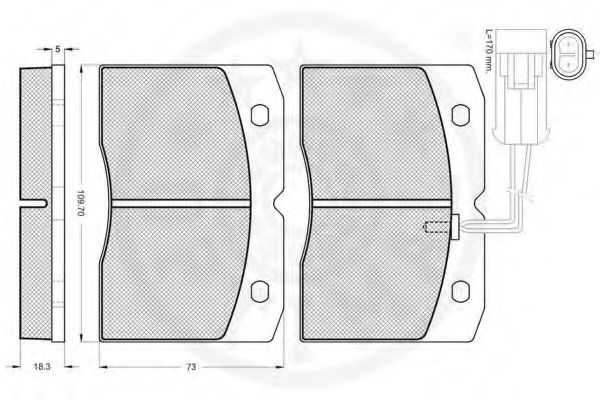 set placute frana,frana disc 2