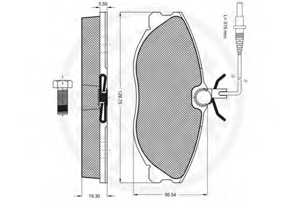 set placute frana,frana disc 2