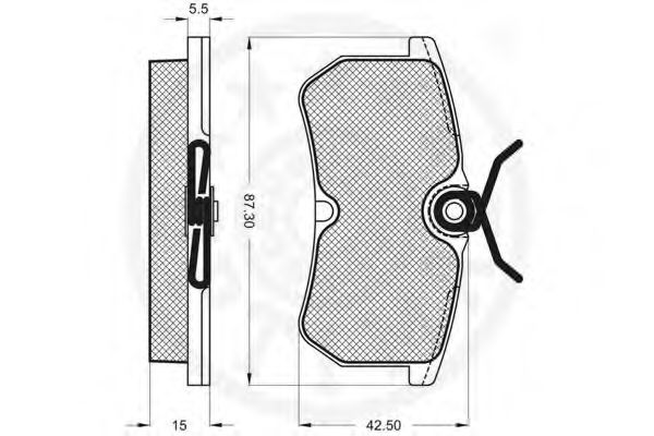 set placute frana,frana disc 3