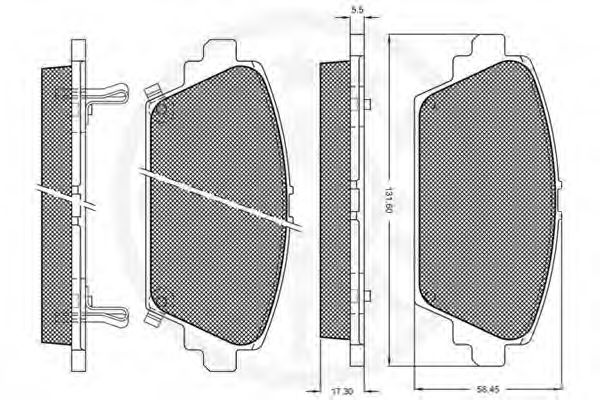 set placute frana,frana disc 2
