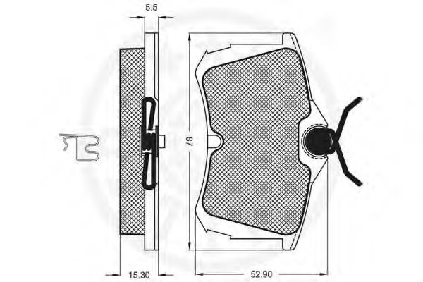 set placute frana,frana disc 2