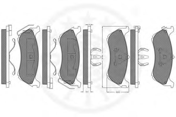set placute frana,frana disc 2