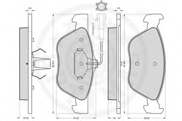 set placute frana,frana disc 2