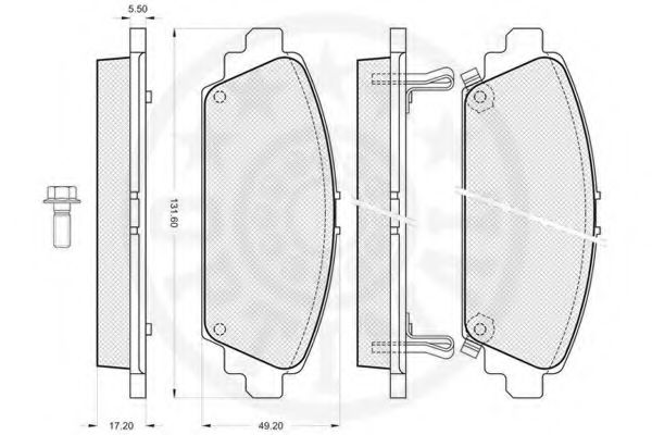 set placute frana,frana disc 2