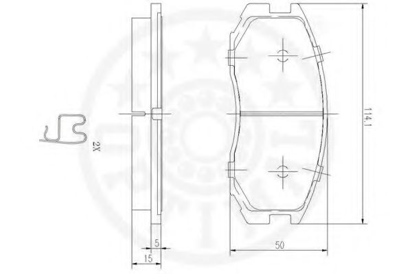 set placute frana,frana disc 2