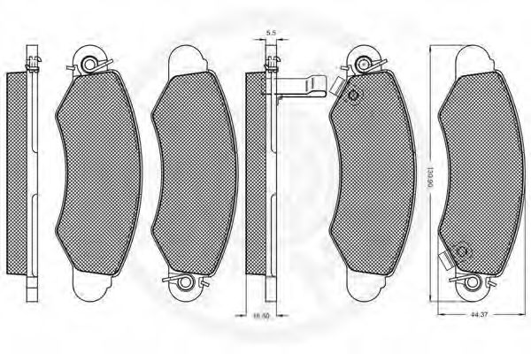 set placute frana,frana disc 3
