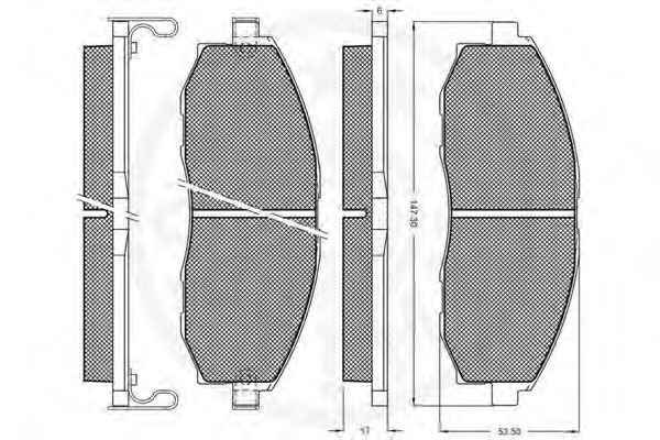 set placute frana,frana disc 2