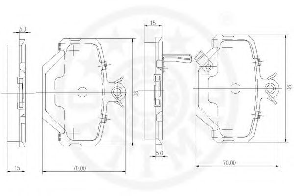 set placute frana,frana disc 3
