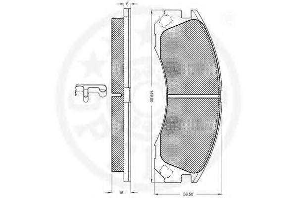 set placute frana,frana disc 2