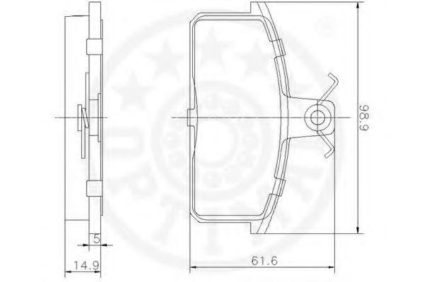 set placute frana,frana disc 2