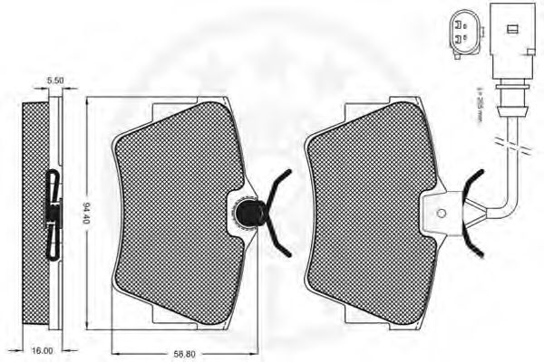 set placute frana,frana disc 2