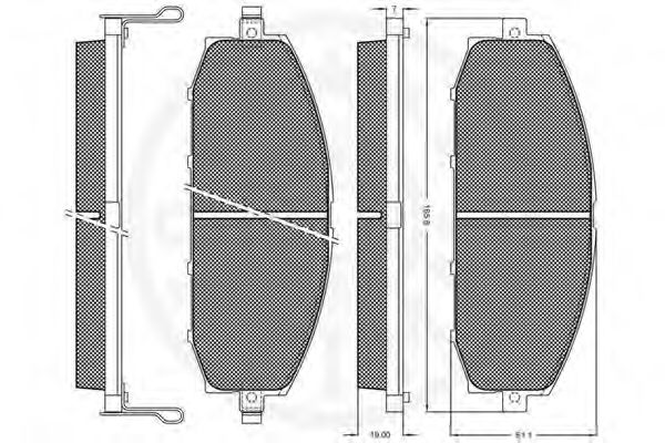 set placute frana,frana disc 2