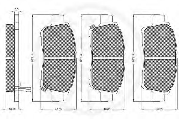 set placute frana,frana disc 2