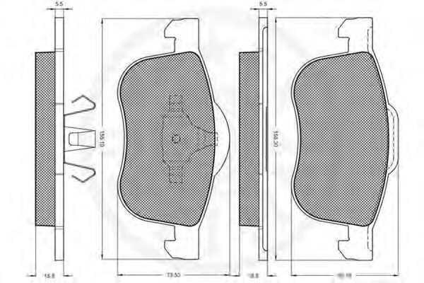 set placute frana,frana disc 3