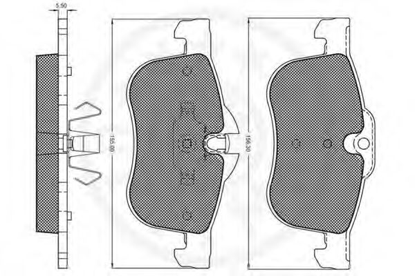 set placute frana,frana disc 2