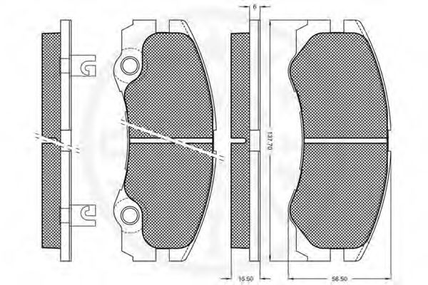 set placute frana,frana disc 2