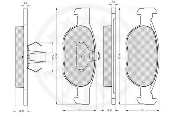 set placute frana,frana disc 2