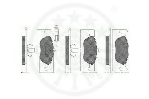 set placute frana,frana disc 2