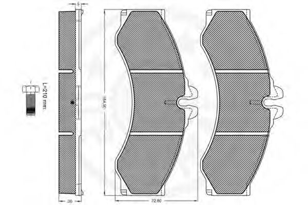 set placute frana,frana disc 2