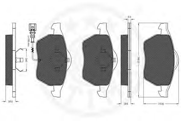 set placute frana,frana disc 3