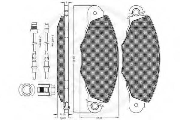 set placute frana,frana disc 2