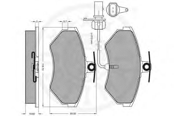 set placute frana,frana disc 3