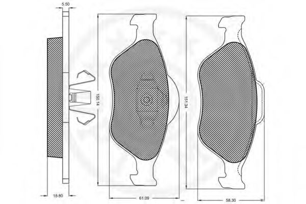set placute frana,frana disc 3
