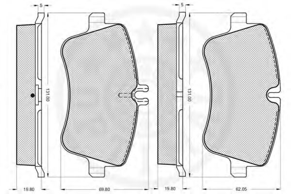 set placute frana,frana disc 2
