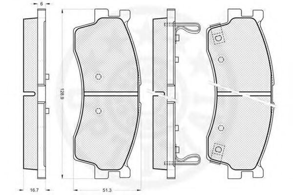 set placute frana,frana disc 2