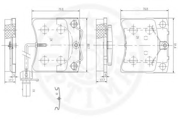 set placute frana,frana disc 2