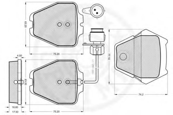set placute frana,frana disc 2