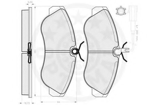 set placute frana,frana disc 2