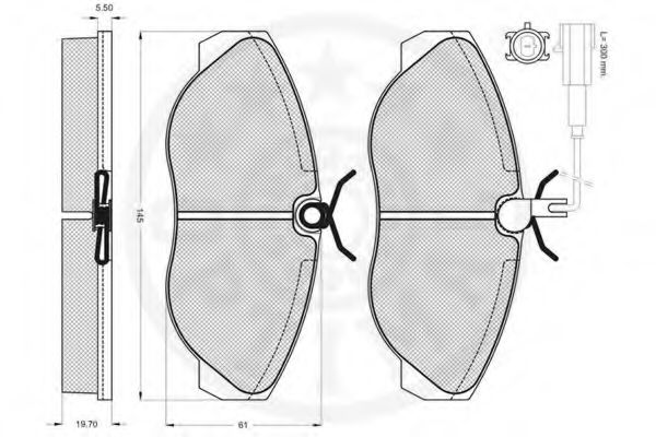 set placute frana,frana disc 2
