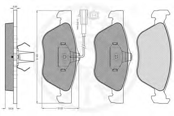 set placute frana,frana disc 3