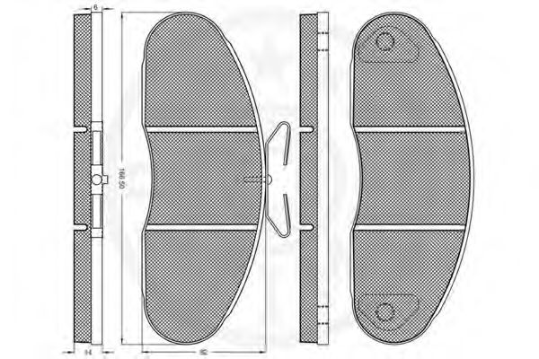 set placute frana,frana disc 2
