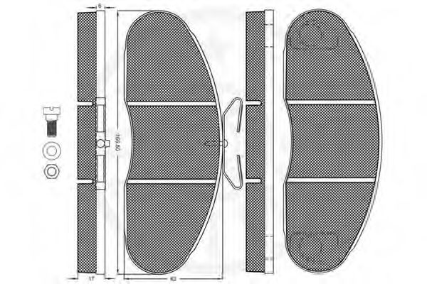 set placute frana,frana disc 2