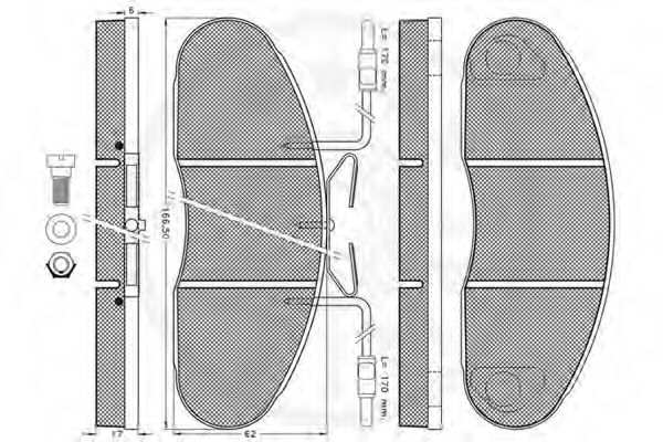 set placute frana,frana disc 2