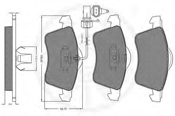 set placute frana,frana disc 3