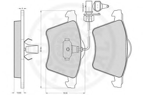 set placute frana,frana disc 2