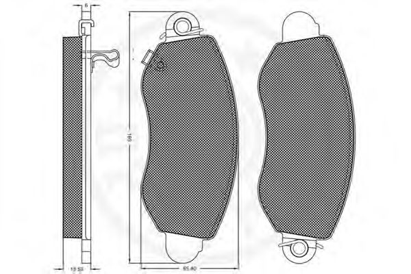 set placute frana,frana disc 3