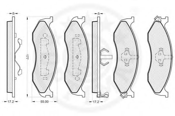 set placute frana,frana disc 2