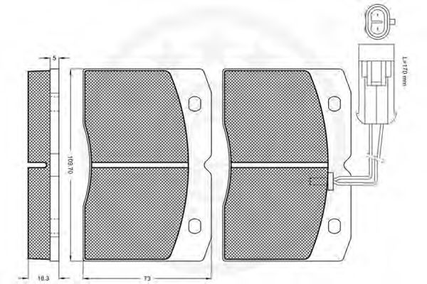 set placute frana,frana disc 2