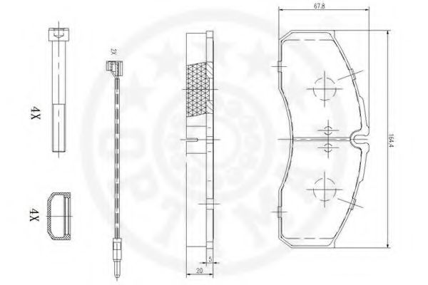 set placute frana,frana disc 2