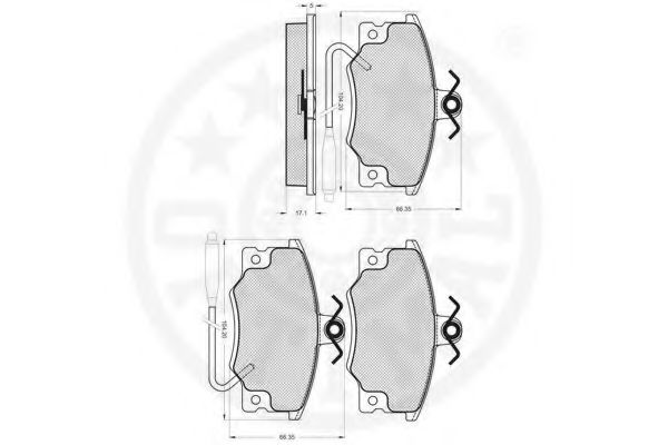 set placute frana,frana disc 2
