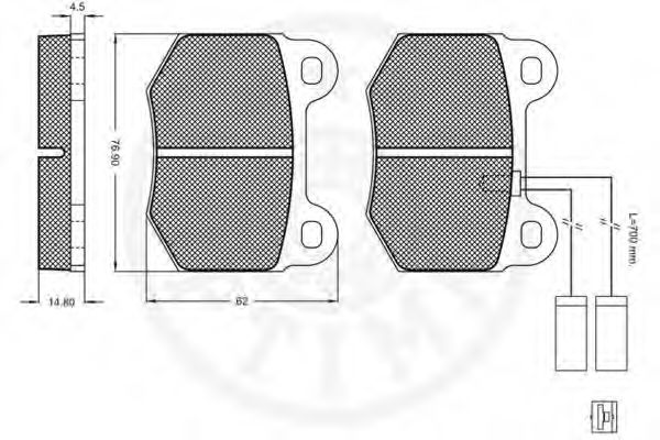 set placute frana,frana disc 2