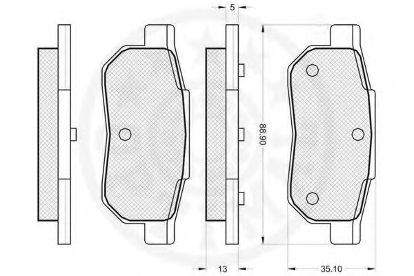 set placute frana,frana disc 2