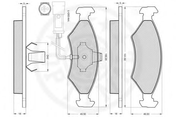 set placute frana,frana disc 2