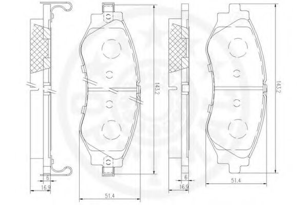 set placute frana,frana disc 2