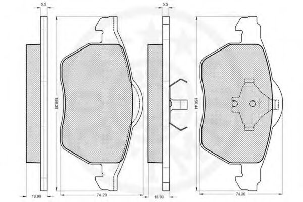 set placute frana,frana disc 2