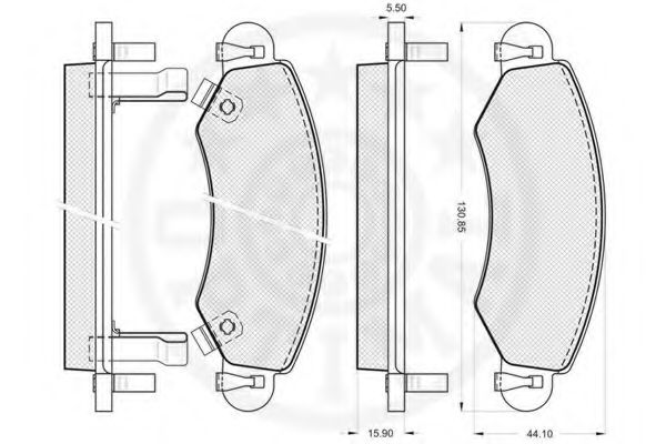 set placute frana,frana disc 3